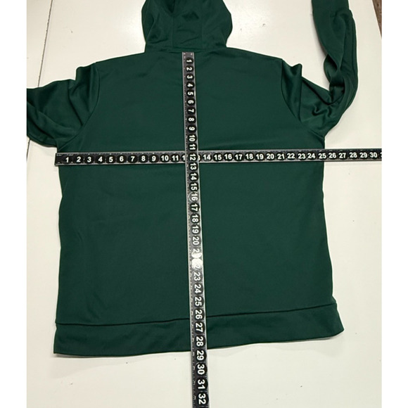 Under Armour Hoodie Mens XL Green Fleece Big Logo Pullover Sweatshirt Outdoors - Picture 3 of 11
